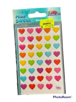 Mini Sweet Stickers - Regnbue Hjerter Regnbue Hjerter - Stickers
