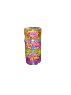 Mix slime & crunch Oransje, grøn og lilla med kuler - Småvarer