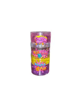 Mix slime & crunch rosa, gul og lilla med stjerner - Småvarer