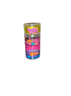 Mix slime & crunch gul, rosa og blå med stjerner - Småvarer