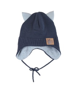 Kattnakken baby lue ull Kattesvart - Kattnakken
