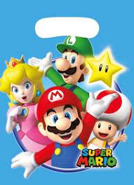 Godteposer i plastikk - Super Mario 8pk Super Mario - Bursdag/Fest