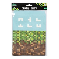 Godteposer i plastikk - Pixel Level Up 8pk Pixel Level Up - Bursdag/Fest