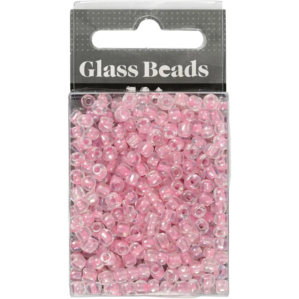 Rocaiperler Rose center, dia 4mm, hullstr 0,9-1,2mm - 25gram Rose center - Hobby