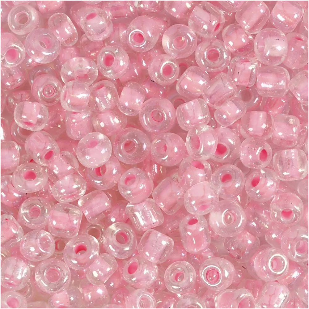 Rocaiperler Rose center, dia 4mm, hullstr 0,9-1,2mm - 25gram Rose center - Hobby