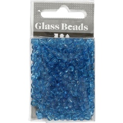 Rocaiperler Clear turqouise, dia 4mm, str 6, hullstr 0,9-1,2mm - 25gram Clear turqouise - Hobby