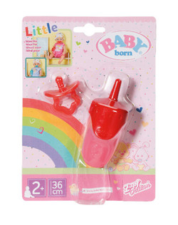 Baby born flaske og smokk til 36cm dukke Rød - Baby Born