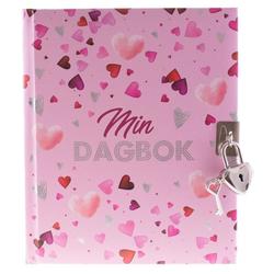 DAGBOK M/LÅS HJERTER TINKA Hjerter - Tinka