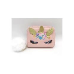 LOMMEBOK ENHJØRNING M/BLOMSTER TINKA WALLET Rosa - Tinka