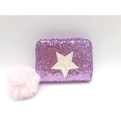 LOMMEBOK GLITTER M/STJERNE TINKA WALLET Lilla Glitter - Tinka