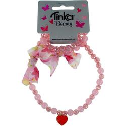 HALSKJEDE M/ARMBÅND ROSA M/SLØYFE TINKA BEAUTY 8-433204 - Tinka