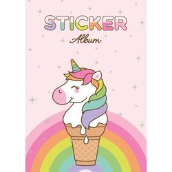 STICKER ALBUM 14,5x21CM UNICORN Unicorn - Småvarer