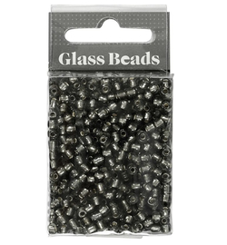 Rocaiperler klar grå, dia 4mm, str 6, hullstr 0,9-1,2mm - 25gram Klar grå - Hobby