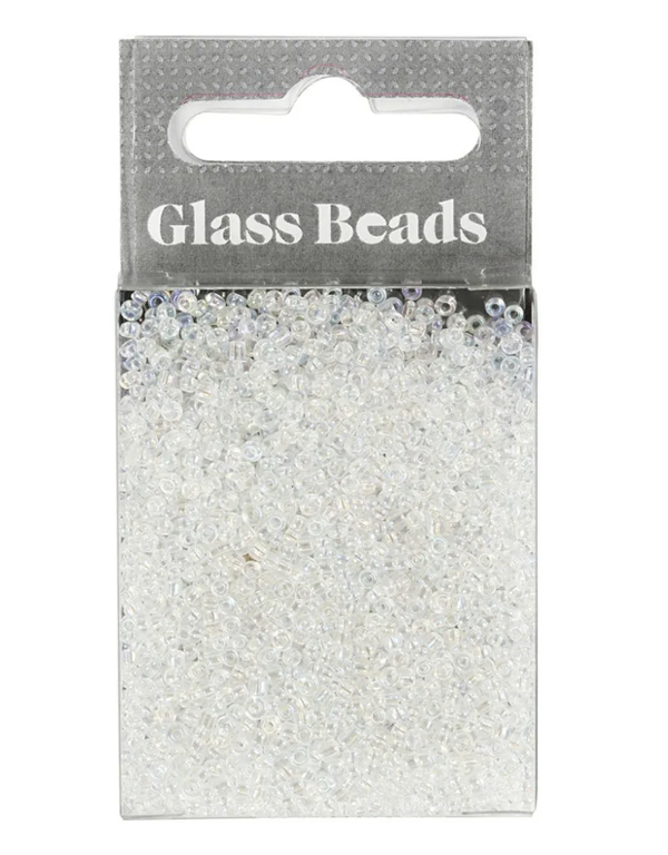 Rocaiperler gjennomsiktig, dia 1,7mm, str 15, hullstr 0,5-0,8mm - 25gram Gjennomsiktig - Salg
