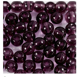 Glassperler purple, dia 4mm, hullstr 1mm - 45stk Purple - Hobby