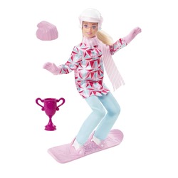 Barbie Winter Sports Snowboarder Blonde Doll Snowboard - Barbie