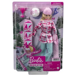 Barbie Winter Sports Snowboarder Blonde Doll Snowboard - Barbie