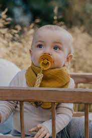 BIBS Pacifier Clip Mustard/Ivory/Vanilla Mustard/Ivory/Vanilla - Bibs