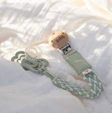 BIBS Pacifier Clip Sage/Ivory Sage/ivory - Bibs