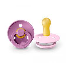 BIBS Colour 2 PACK Lavender/Baby Pink Natural Rubber Size 2 Lavender/Baby Pink - Bibs