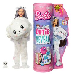 Barbie Cutie Reveal Winter Sparkle Series 3 Hvit  - Salg