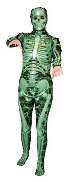 Green Glow Skeleton - one size One Size - Halloween