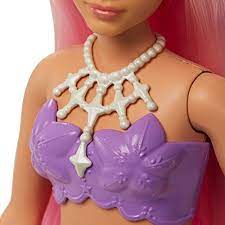 Barbie Core Mermaid Doll - Rosa hår og rosa hale Rosa - Barbie