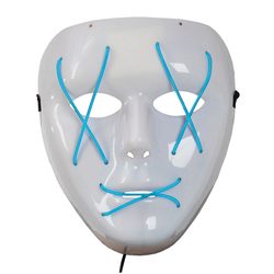 Blå LED maske Blå - Joker