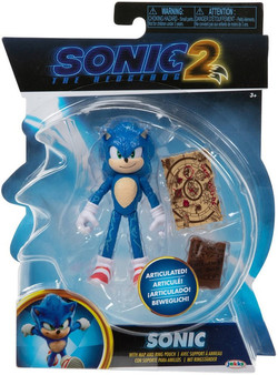 Sonic the Hedgehog 2 Sonic actionfigur med kart og ringpose Sonic - Sonic The HedgeHog