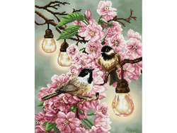 Diamond Dotz DD11 – Cherry Blossoms & Chickadees Cherry blossom - Diamond Dotz