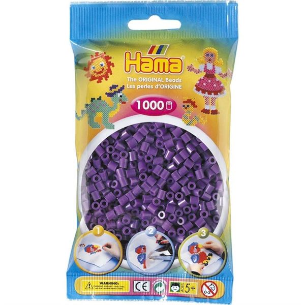 Hama Midi Beads 1000 pcs Purple 207-07 207-07 - hama