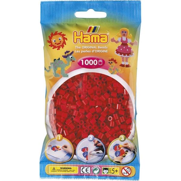 Hama Midi Beads 1000 pcs Dark red 207-22 207-22 - Hama Midi perleposer 1000