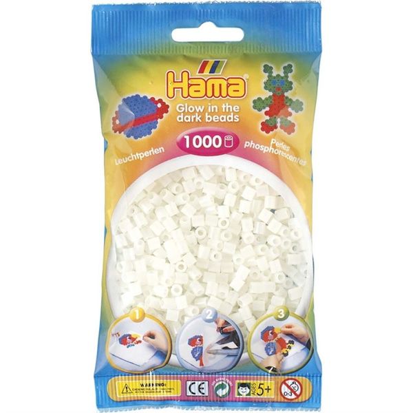 Hama Midi Beads 1000 pcs Glow green 55 207-55 - hama