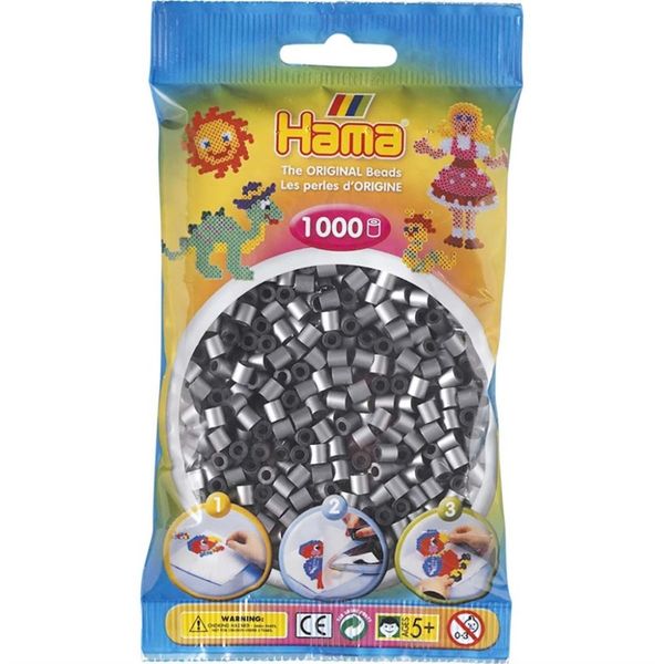 Hama Midi Beads 1000 pcs Silver 207-62 207-62 - hama