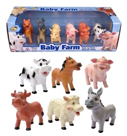 Baby farm,6 myke dyr gårdsdyr  Myke dyr - Leiker