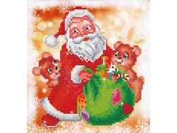 Diamond Dotz.  Santa & Teddies.  Runde Perler. Santa & teddy - Diamond Dotz