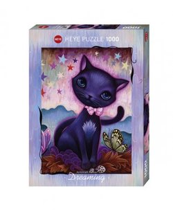 Heye puslespill Art Dreaming Black Kitty 1000 Art - Heye