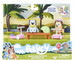BLUEY, S4,FIG & VHCL PLAYSET - SCOOTER TIME Sparkesykkel - Leiker
