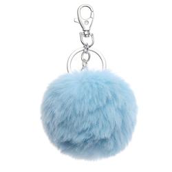 NØKKELRING PLYSJ POM POM LYSEBLÅ  Pompom - Tinka