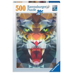 Ravensburger puslespill 500 Polygon Løve 500b - Ravensburger