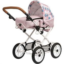 Brio kombidukkevogn rosa med dråpeform mønster  Rosa med dråpeform - Brio