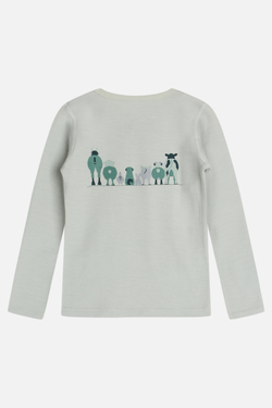 Hust & Claire Awo T-shirt m/dyr, ull 3901 Green Foam - Hust & Claire