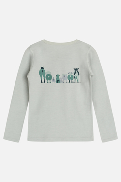 Hust & Claire Awo T-shirt m/dyr, ull 3901 Green Foam - Salg