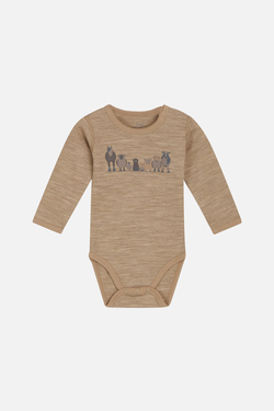 Hust & Claire Bo Body med dyr, ull 3554 Biscuit - Hust & Claire