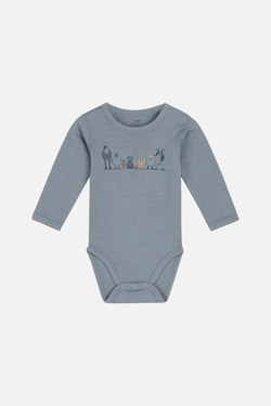 Hust & Claire Bo Body med dyr, ull 3178 Blue Wind - Hust & Claire