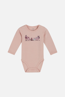 Hust & Claire Bo Body med dyr, ull 3366 Dusty rose - Hust & Claire