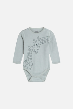 Hust & Claire Bo Body med giraff, ull 3901 Green Foam - Hust & Claire
