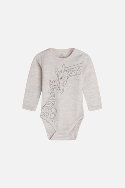 Hust & Claire Bo Body med giraff, ull 1290 wheat - Hust & Claire