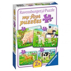 Ravensburger my first puzzels 2 - 4 -6 - 8 bitar - Favourite Animals  Favourite Animals  - Ravensburger