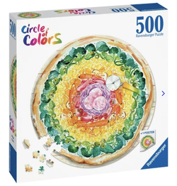 Ravensburger puslespill rundt 500 Circle Of Colors Pizza  500 biter - Ravensburger